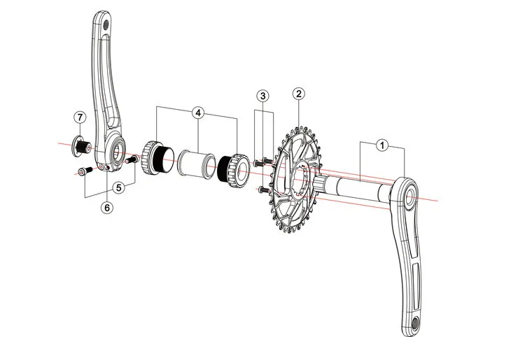 Дорожный велосипед с ЧПУ Chainset 170 мм GXP модернизации рукоятка BB 30/32/34t MTB звездочка цепной передачи передняя Звездочка сплава диаметра окружности болтов для GXP XX1 X9 модными принтами XO X01