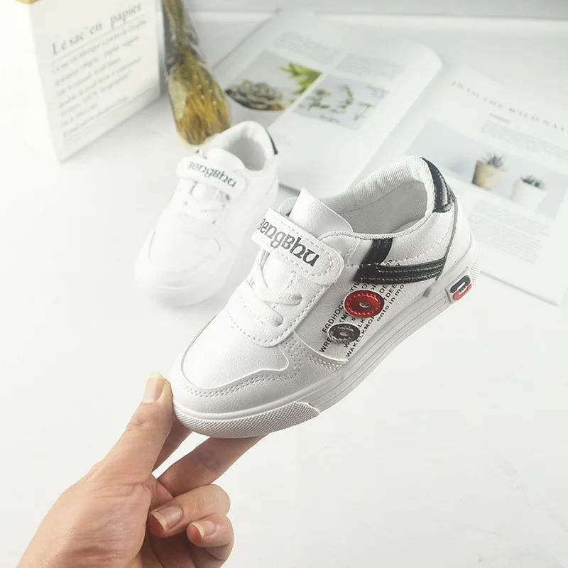 Spring and Autumn Boys Soft-soled White Board Casual Shoes Children's Sports Shoes Girls Fashion Casual Shoes Kids Sneakers