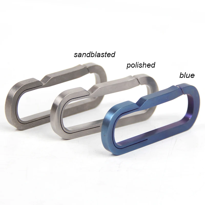 

Tiartisan Household key ring titanium keychain pure titanium keychain metal fast key chain portable travel bag climbing buckle