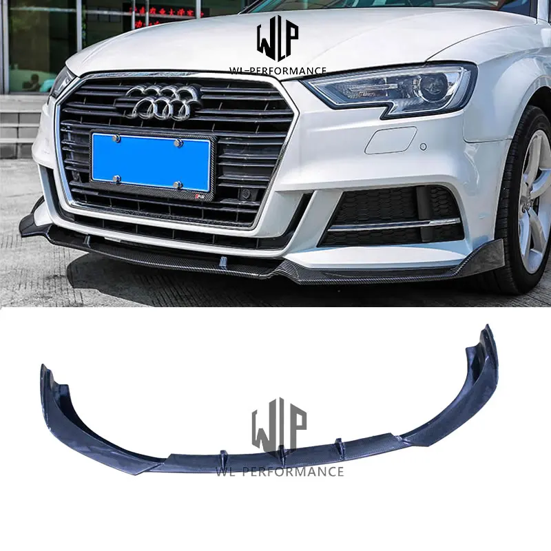 A3 S3 High Quality Carbon Fiber Auto Front Lip Splitter Car Styling For Audi Sline Sedan 4 door Body Kit 2013-UP | Автомобили и