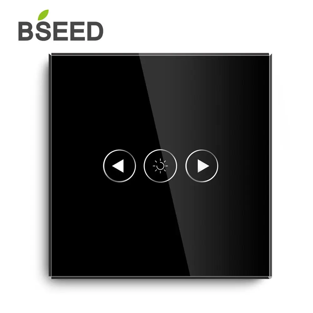 BSEED, умный диммер, Wi-Fi, 1 комплект, управление Wifi, с белым, черным, золотым цветом, кристальная стеклянная панель, поддержка для Tuya Google Smart App