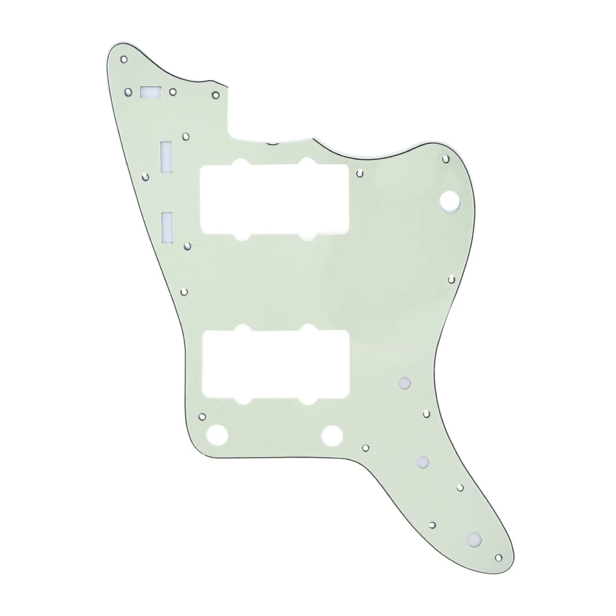 Musiclily Pro 13-Hole Chitarra Pickguard Per Jpn Made Parafango Giappone Jazzmaster, 3Ply Menta Verde