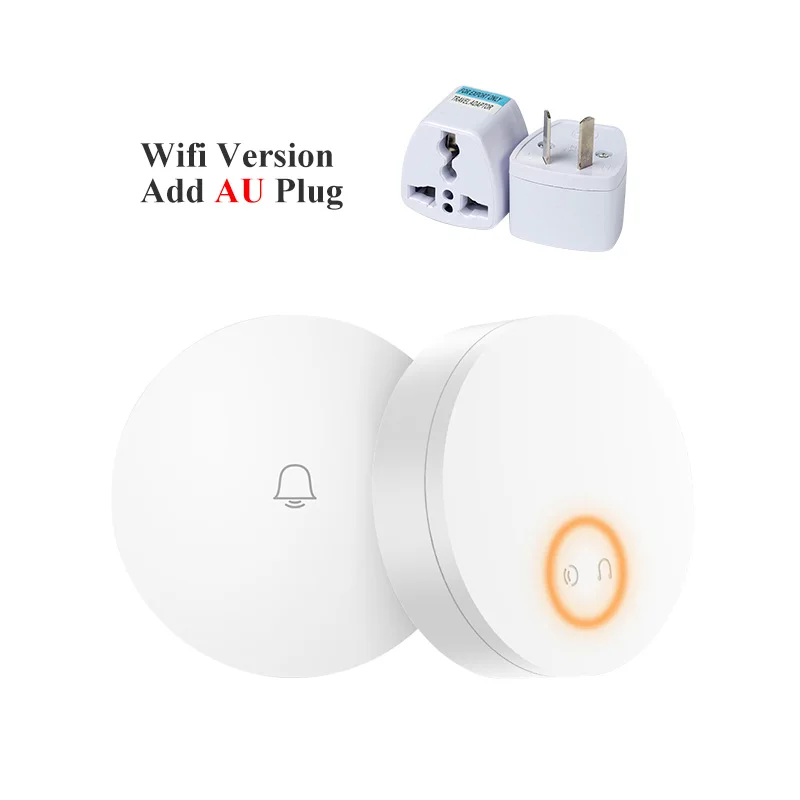 Xiaomi Mijia Linptech wifi самогенерирующийся беспроводной дверной звонок работает с приложением Mijia умное управление функцией памяти AC 110-240V - Цвет: Wifi with AU Plug