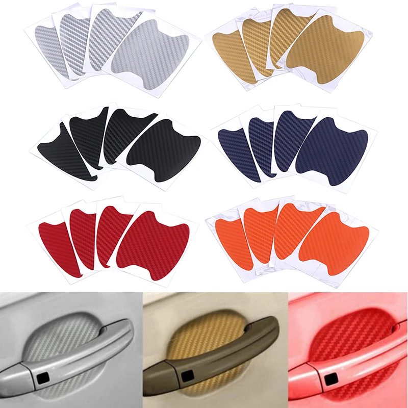 

4pcs/lot Universal Car Door Carbon Fiber Anti-Scratch Wear Protection Case Sticker Car Styling Exterior Accessories Decoration
