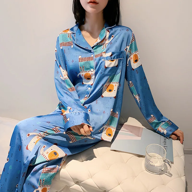 2020-Summer-Satin-Pyjamas-Women-Pajamas-Sets-With-Pants-Flower-Print-Long-Sleeve-Silk-Sleepwear-Pijama.jpg_ (7)
