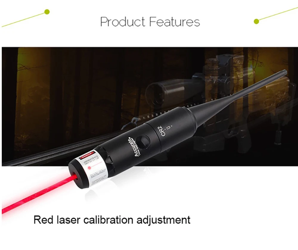 Охотничий Красный лазерный прицел. От 177 до 50 Калибр красный точечный Boresighter с выключенным выключателем калибратор для охотничьего прицела