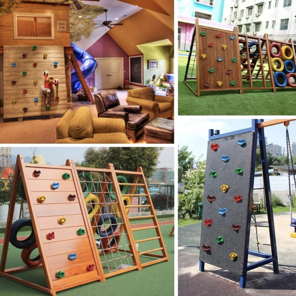 

10pcs Kids Feet Rock Climbing Holds Grip Indoor Outdoor Climbing Walls Non-toxic Frosted Plastic For Childen Climbing Playing