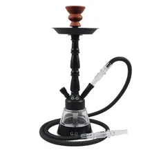 שחור Shisha סט Chicha מלא סט עישון סדרת אביזרי קרמיקה Shisha קערת צינור תנור מסיבת בר נרגילה עט רדיד Narguil(China)
