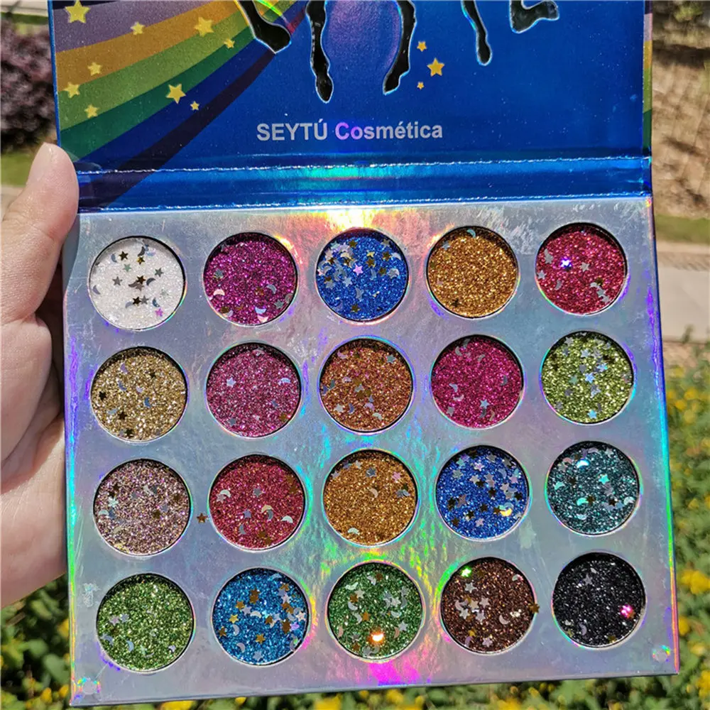 20 Color Unicorn Eyeshadow Palette Glitter Eye Shadow Shimmer Cosemtic Women Beauty Long Lasting Eye Make Up The Shadows Palette