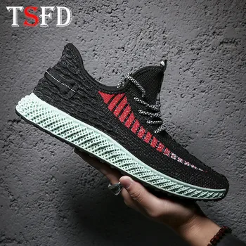 

Fly Weaving Sport Shoe Men Walking Shoes Male Sneakers Breathable Sporty Man Shoes Comfortable Mens Running Shoes Black Shoe C15
