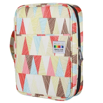 

Colored Pencil Case 220 Slots Pen Case Organizer with Zipper Multilayer Holder for Colored Pencil & Gel Pen (Triangular)