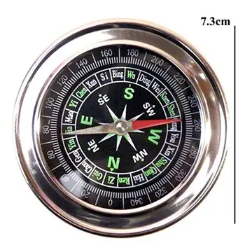 

None Size Stainless Steel Directional Magnetic Compass Outdoor Camping