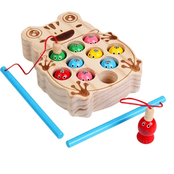 

Fishing Toys for Girls Children's Game Wooden Magnetic Fishing Game Early Learning Educational Toys for Children Birthday Gifts
