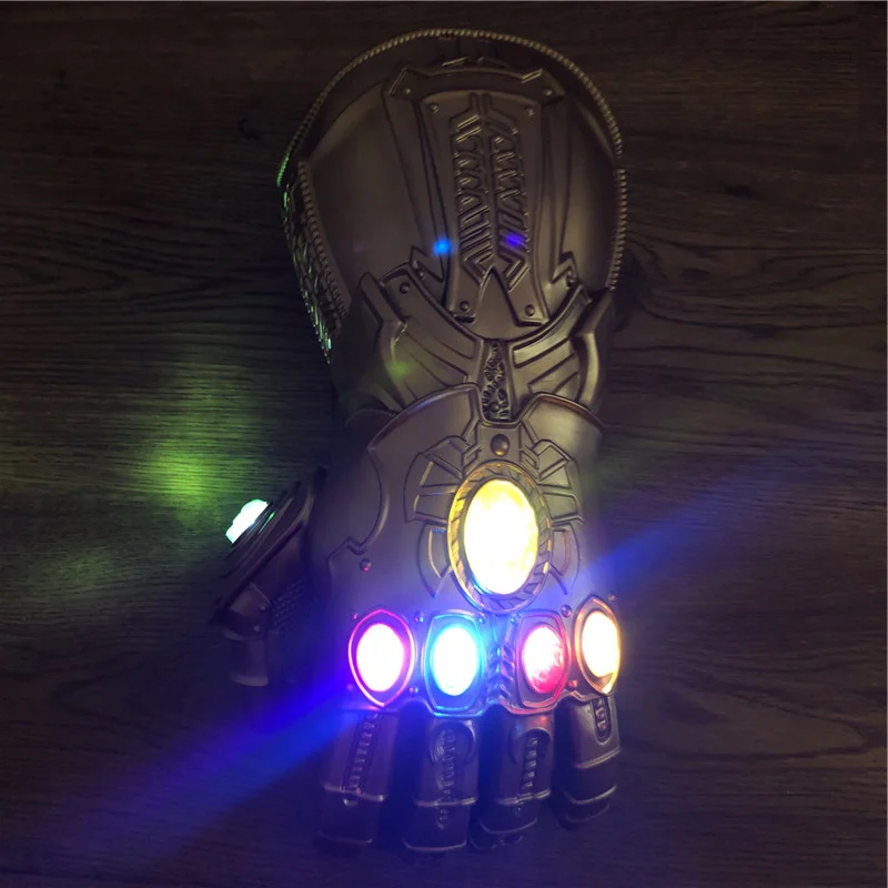 1: 1 светодиодный светильник Thanos Gauntlet War cosplay светодиодный перчатки костюм на Хэллоуин Подарочная бутафория