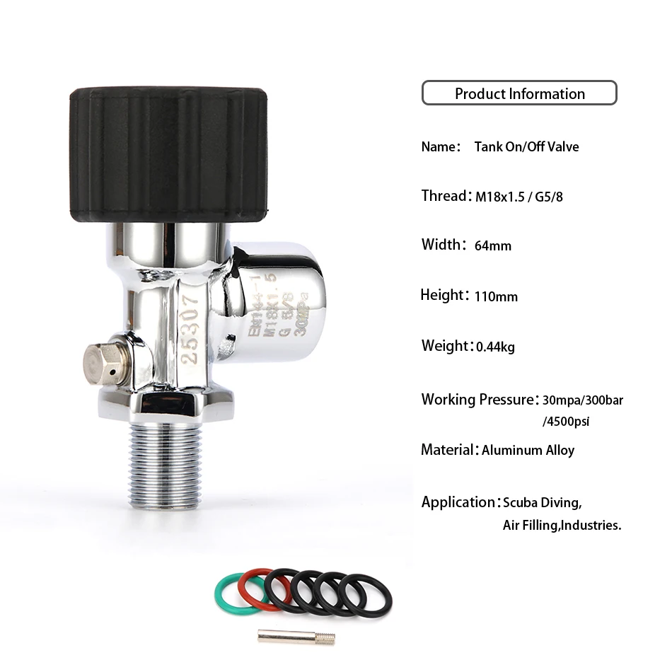 PCP Пейнтбол Din Клапан бак вкл/выкл клапаны M18 мужской G5/8 Женский 30Mpa/4500psi для M18* 1,5 высокого давления цилиндры/CF бак DVC05