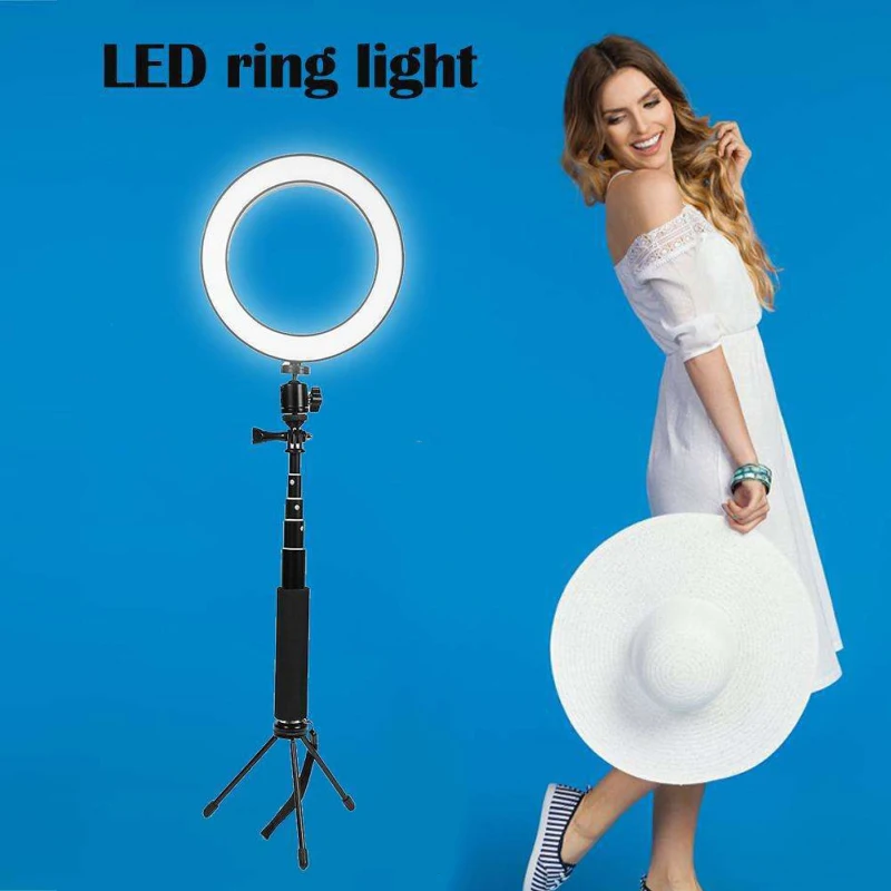 

6/8/10inch 64/80/120LED Dimmable LED Ring Light Low Heat Output Fill Light Outdoor Photo Light For Video Blogger Network Make Up