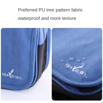 

Travel Storage Bag Waterproof Pu Leather Cosmetic Bag Storage Bag Folding Large Capacity Toiletry Bag