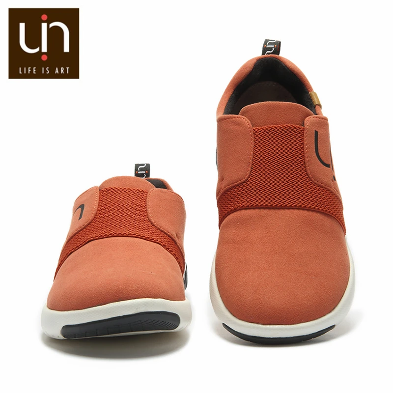 Серия UIN Guyana, брендовые кроссовки для женщин/мужчин, микрофибра, замша, спортивная обувь, черная женская уличная прогулочная обувь, мягкая, легкая