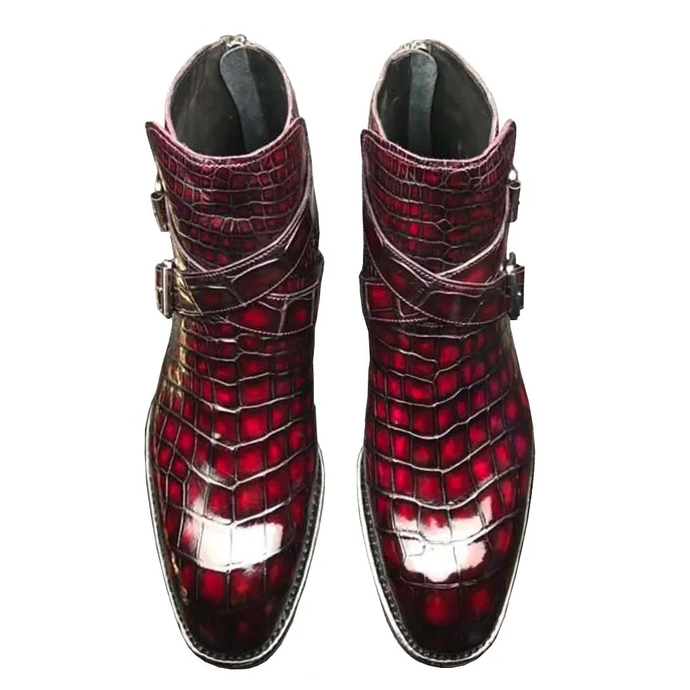 

chue new style men shoes male crocodile shoes men boots crocodile boots men boots