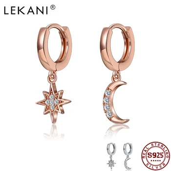 

LEKANI 925 Sterling Silver Earrings For Women Twinkle Cubic Zircon Drop Earring Ladies Anniversary's Day Gifts Fashion Jewelry