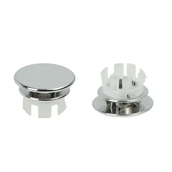

10pcs Cover Insert Silver Drain Cap Basin Overflow Ring Accessories Plastic Kitchen Sink Trim Durable Round Bathroom