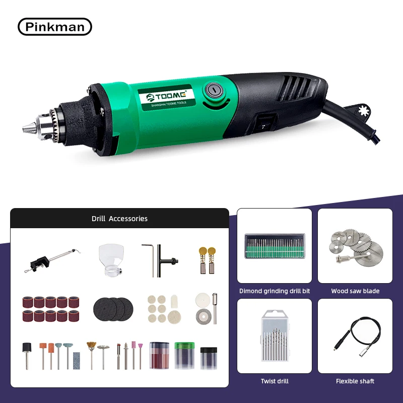 

Pinkman Electric Dremel Drill Engraver Power Tool Mini Drill Rotary Tools Variable Speed Milling Polishing