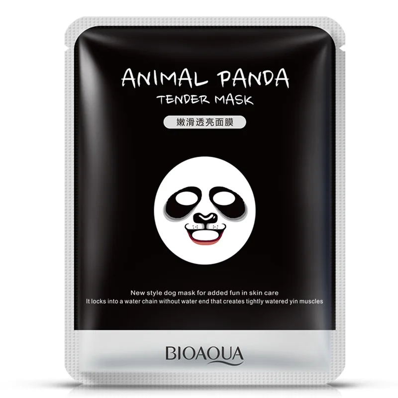 Panda BIOAQUA овца/панда/собака/тигр мультфильм милые животные увлажняющая маска для лица увлажняющая красота кожи маски для ухода - Цвет: Panda