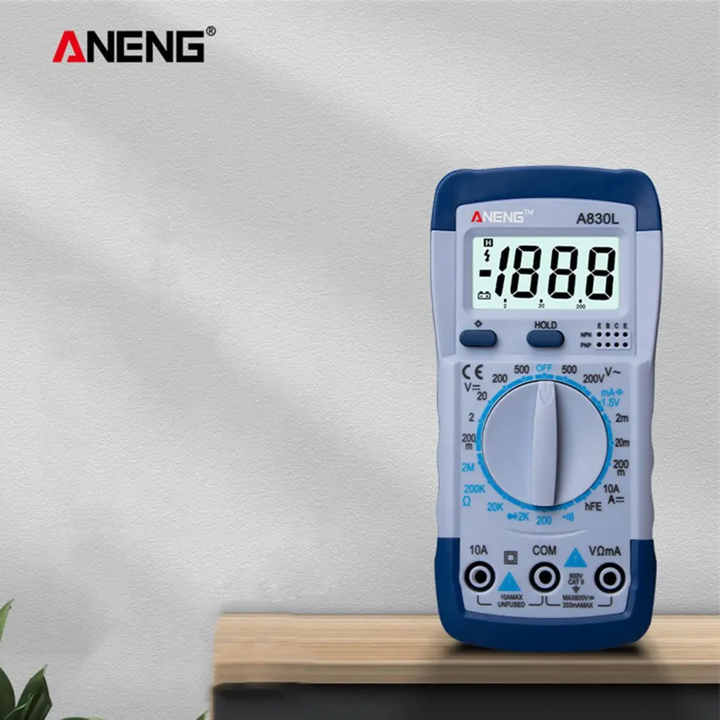 Aneng A830L мультиметр портативный мультиметр бытовой электрический инструмент амперметр напряжения