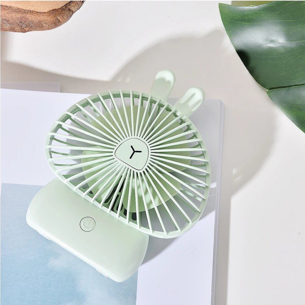 Adjustable Travel Silent Electric Desktop Mini Office Cartoon Mushroom With Night Light Handheld USB Fan Cooling Portable Summer