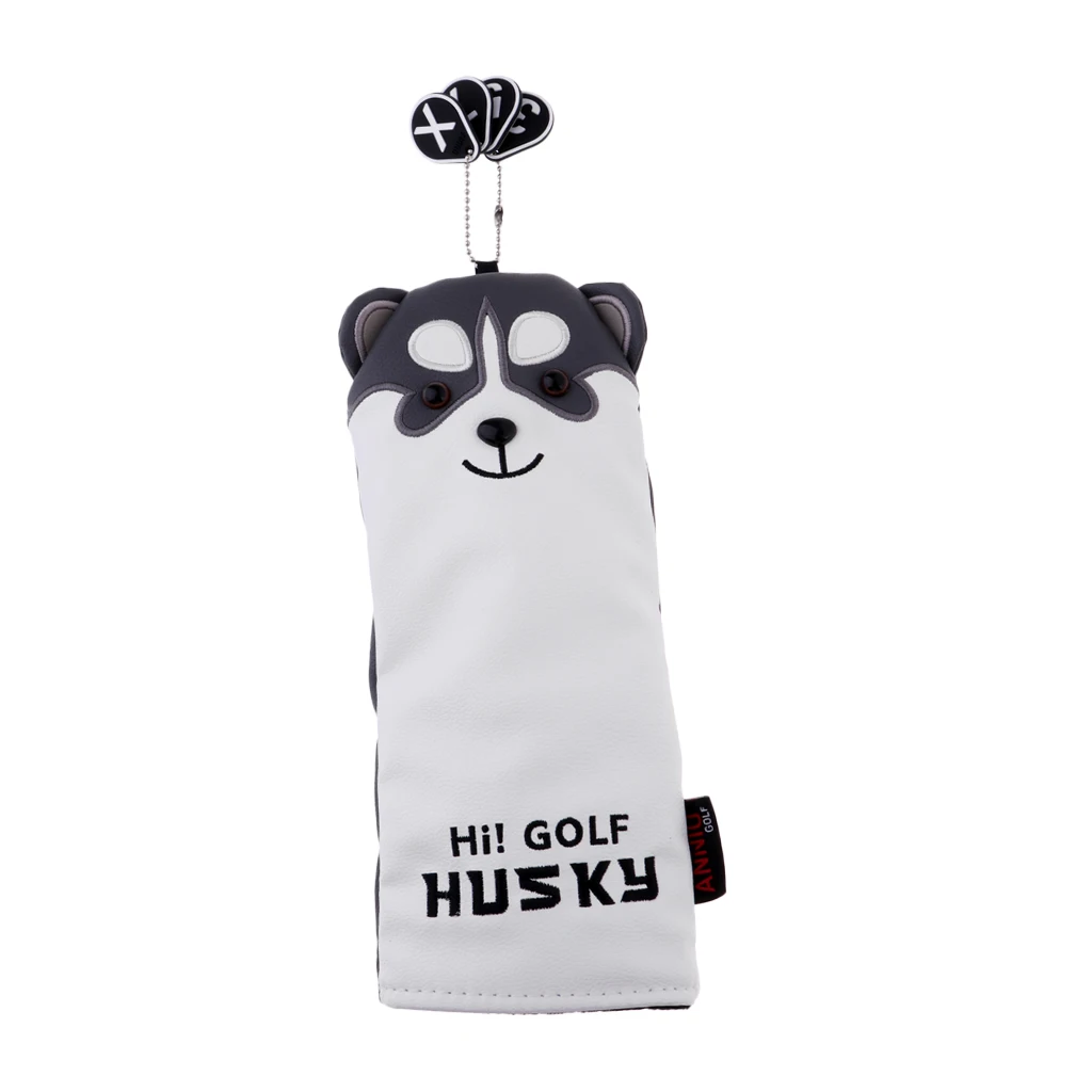 Size S С принтом «Собака», набор для гольфа, молоток клуб водитель-защитник fairway Wood крышка чехол клюшки для гольфа Гольф спортивный шлем для аксессуаров для гольфа - Цвет: Size S