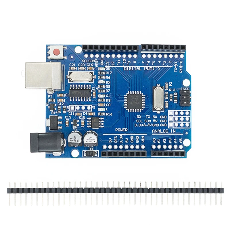 10 шт./лот UNO R3 MEGA328P CH340G чип 16 МГц для Arduino | Электронные компоненты и принадлежности