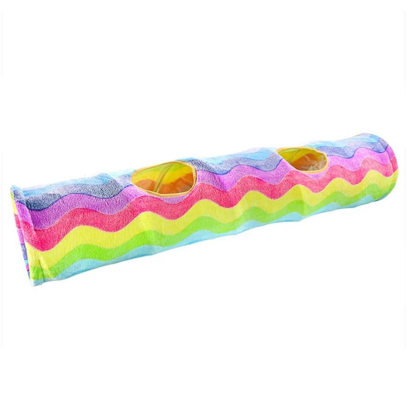 

Folding Cat Tunnel, Rainbow Splicing Cat Tunnel, Portable Pet Tunnel, Used for Pet Training, Interaction, and Games