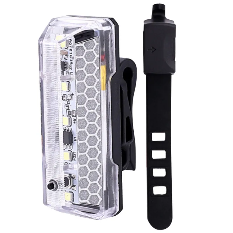 1PCS Rechargeable LED Mountain Bike Rear Light Safety Warning Night Tail Light - Цвет: W2