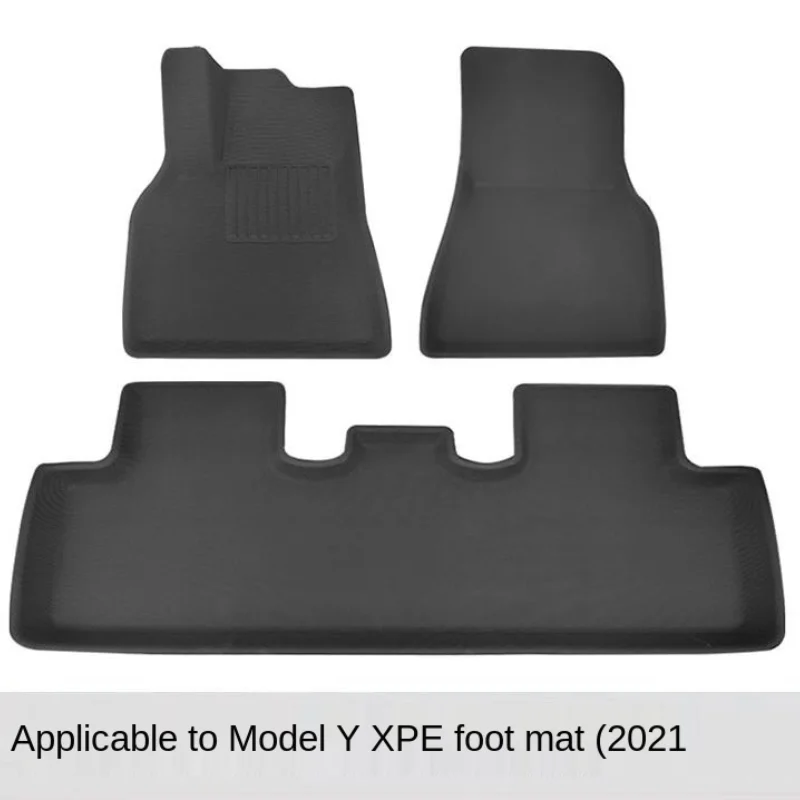 Full Surrounded Special Foot Pad Floor Mats Cover Waterproof Non-slip TPE XPE Modified For Tesla Model Y -