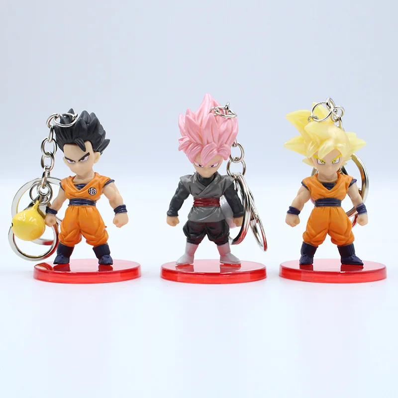 6-10 см 21 шт./партия Аниме Figura Dragon Ball Z брелок Vageta Friza Ultra Instinct Goku фигурка Статуэтка из ПВХ игрушки