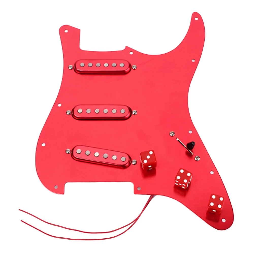 

1pc Loaded Alnico V Pickguard for ST Electric Guitar Parts Durable Red