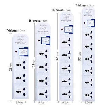 

Universal Electrical Rewire Power Strip 3 4 5 6 Outlets Extension Socket Network Filter Outlet Apply for EU US UK AU DIY 10A
