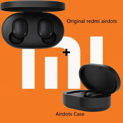 Xiaomi Redmi Airdots Xiaomi беспроводные наушники Голосовое управление Bluetooth 5,0 шумоподавление управление - Цвет: with case