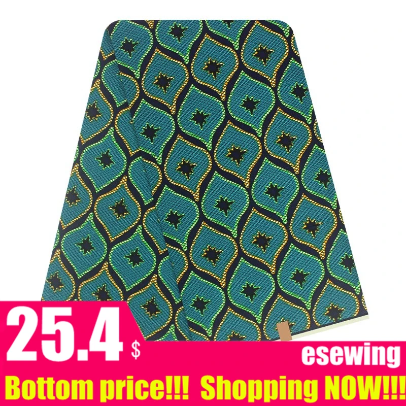 ESEWING Африканский настоящий голландский воск ткань Анкара Гана дизайн 6 ярдов Хлопок для DIY Швейные платья