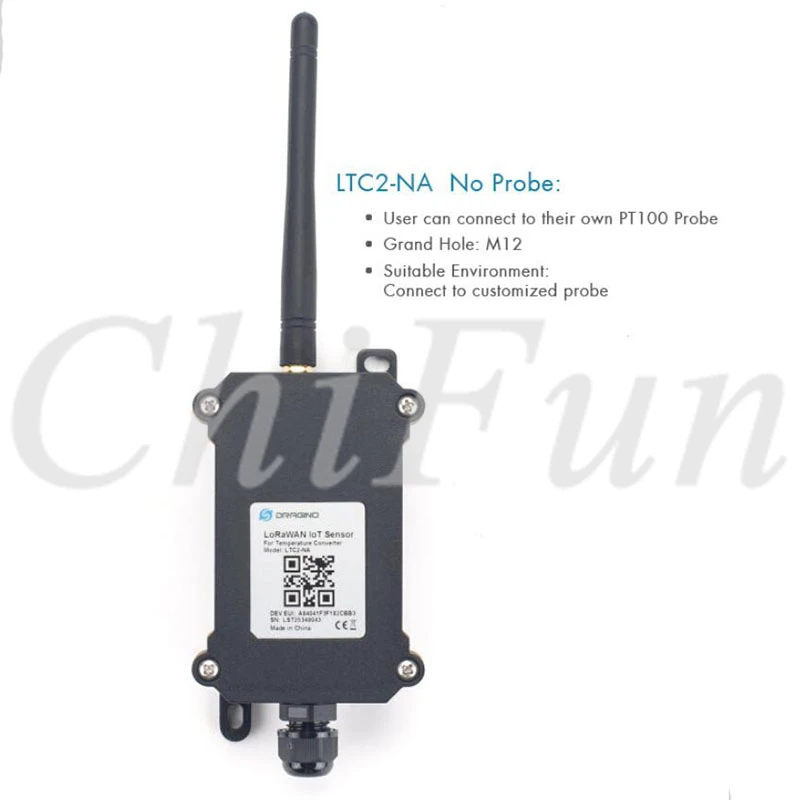 

LTC2 промышленных LoRaWAN Температура передатчик с 8500mA Li-SOCI2 батарея