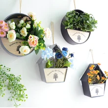 Скандинавский Сказочный садовый декор из металла, цветочные горшки для дома, гостиной, Висячие факе, ваза, украшение на стену, произведение искусства, орнамент, ремесла