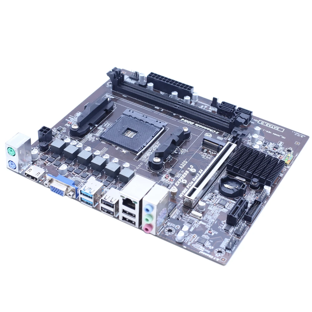 Hot Deal AMD A320 Motherboard AM4 Socket For Ryzen 5 3500 3600 cpu USB ...