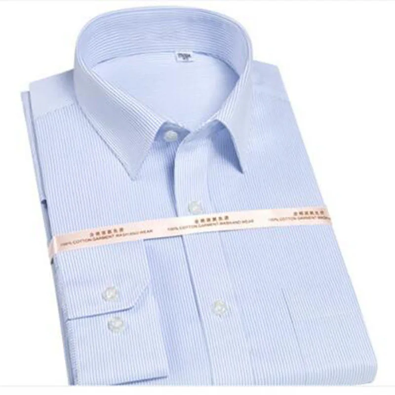 Мужские однобортные модные рубашки с длинными рукавами Camisa, дышащая удобная однотонная одежда ярких цветов с защитой от морщин - Цвет: sky blue