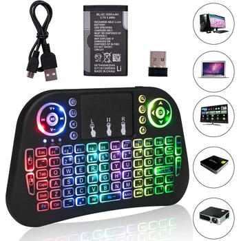 

New Hot Mini i10 2.4G Air Mouse Wireless Keyboard with Touchpad Black