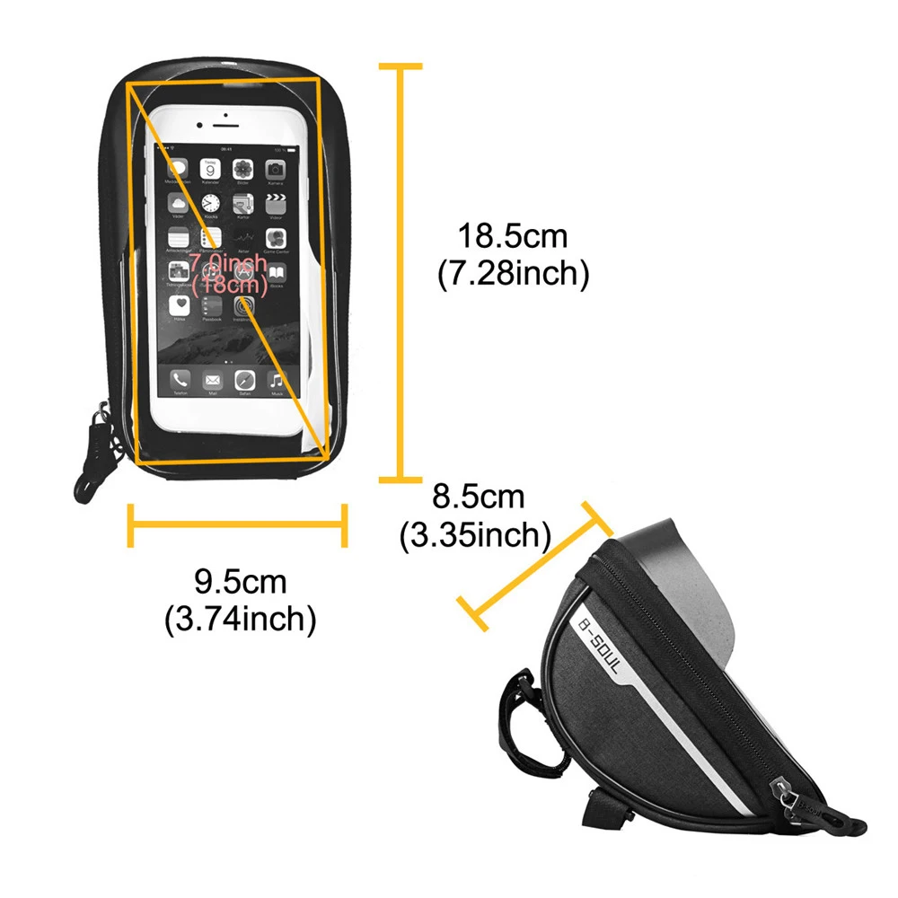 bedside phone holder Waterproof Cycling Bicycle Bike Head Tube Handlebar Cell Mobile Phone Bag Case Holder Screen Phone Mount Bags Case For 6.5 Inch smartphone stand