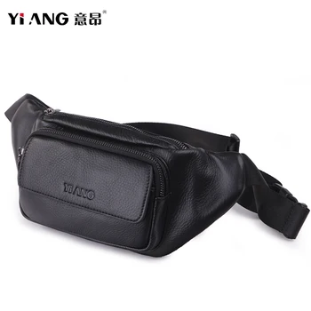 

Genuine Leather Designer Brand Men's Waist Belt Bag Cycling Women's Chest Belly Fanny Packs Travel Cell Phone Pockets Sports
