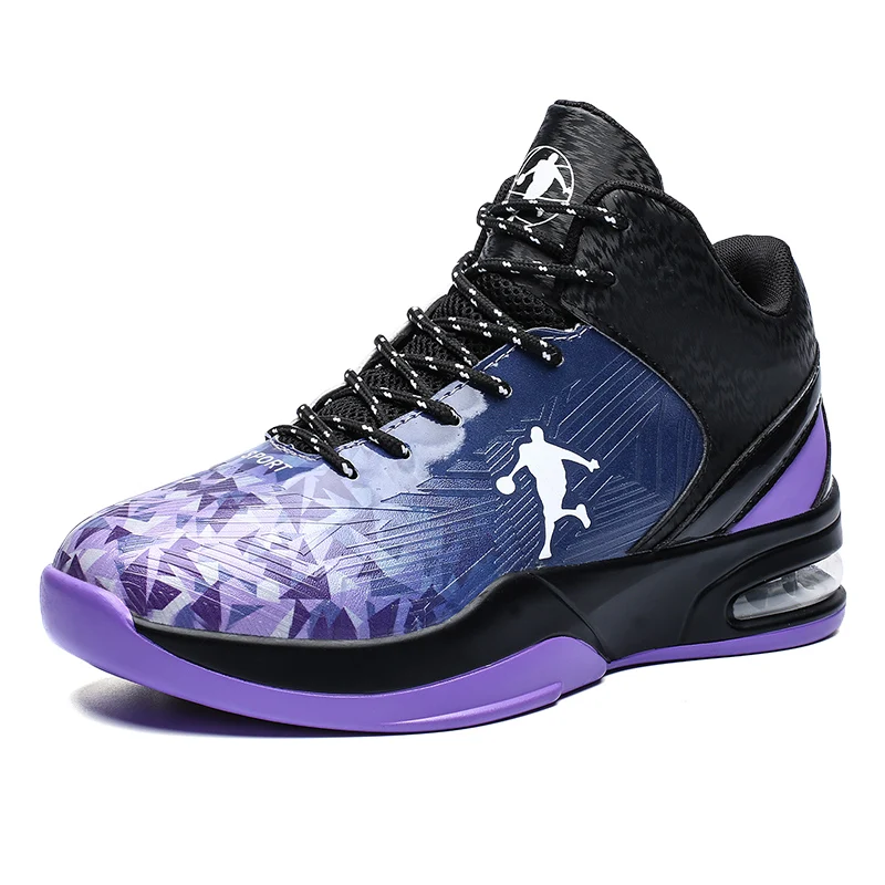 Мужская Баскетбольная обувь для детей, дышащая обувь Jordan, мужские кроссовки, спортивная обувь в стиле ретро - Цвет: Jordan Purple