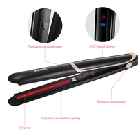 Kemei Hair Straightener Professional Curling Iron Negative Electric Flat Iron LED Display Hair Curler Hair Straightening Tools 3