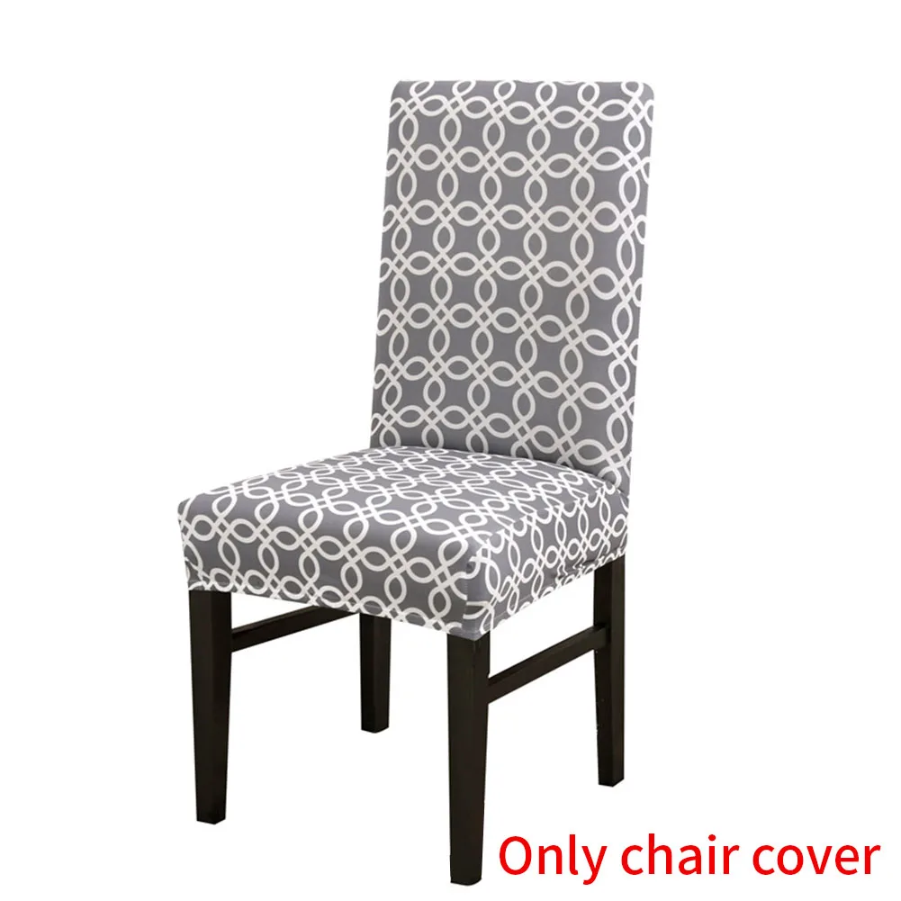 Hotel Wrinkle Resistant Decoration Soft Washable Dining Room Full Protection Stretchable Geometric Print Home Chair Cover Seat