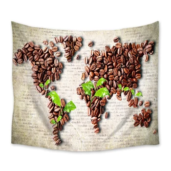 

Vintage Coffee Beans Wall Hanging Wall Decor Wall Art Curtain Blanket Sheet Towel Throw Table Cloth Decorative Comfort Tapestry